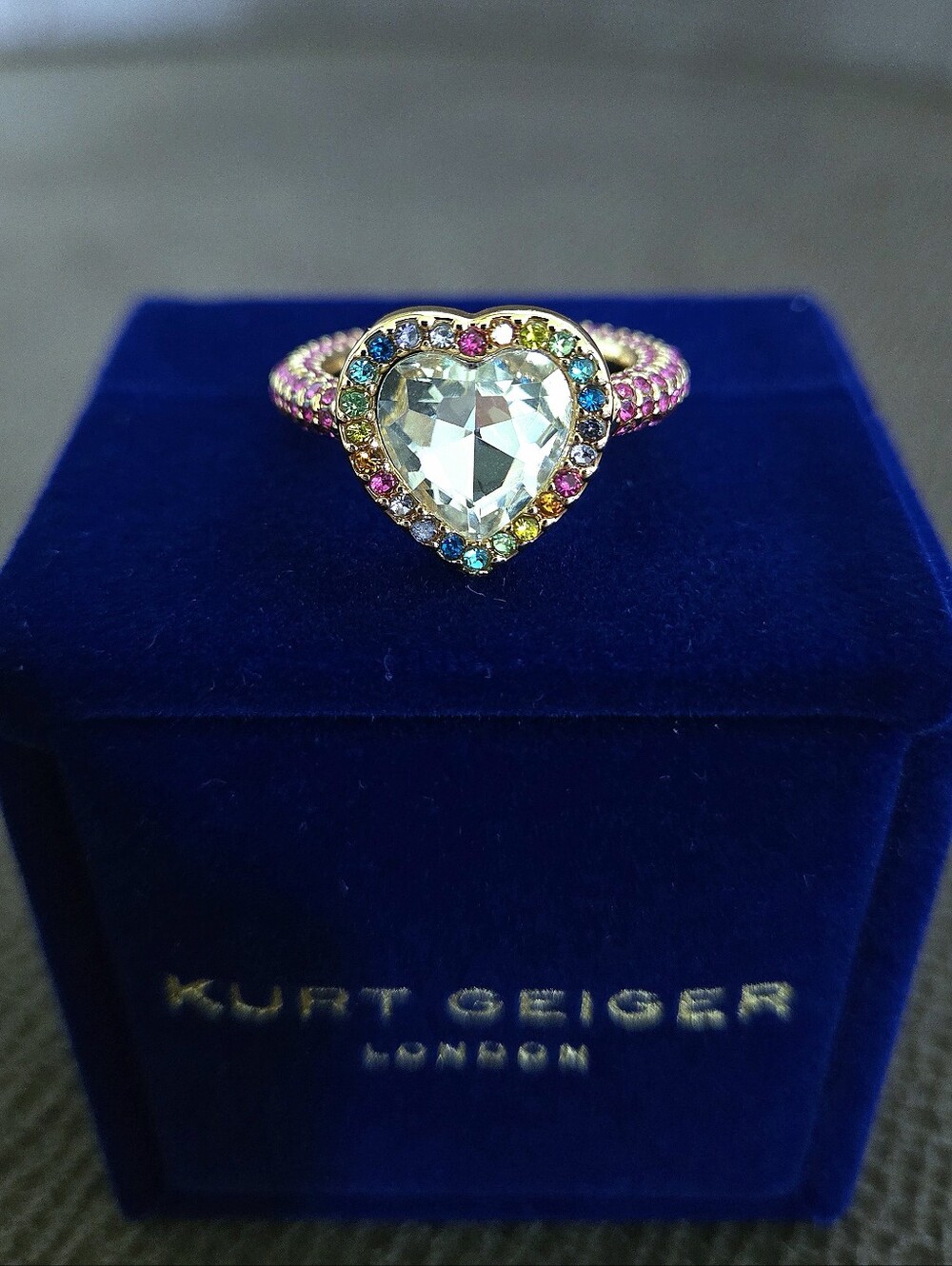 Kurt Geiger Multi Colored🌈 Crystals💎 Ring💍